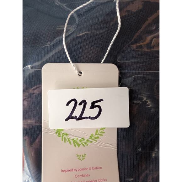 Womens Navy Ribbed Ruffle Sleeve V Neck Preppy Twee Coquette Cropped Shirt Small - Picture 7 of 7